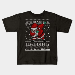 Ugly Christmas Sweater Dabbing Santa Shirt Jolly AF T-shirt Kids T-Shirt